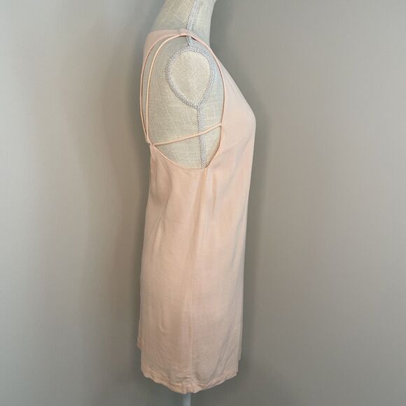 Vestique Pink Sleeveless Mini Dress Back Cut Out Women's Size Small Sundress - Picture 2 of 12